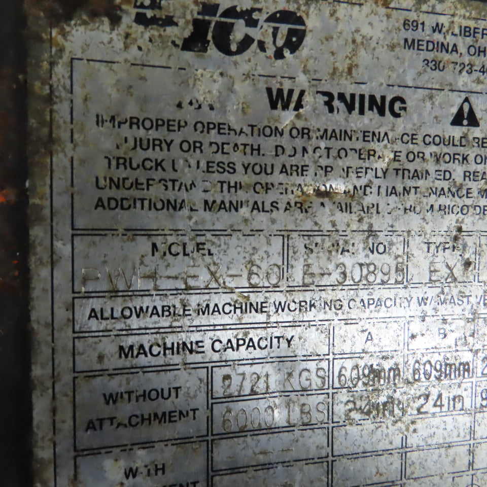 Rico PHW-EX-60 6000Lb Cap Explosion Proof Electric Walkie Pallet Jack No Battery