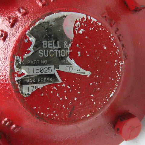 Bell & Gossett 115025 ED-3 3" x 4" Flange Mount Suction Diffuser 175 PSI