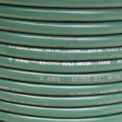 790' 6 AWG Gauge MTW THW AWM Stranded Green Copper Building Wire Cable 600V