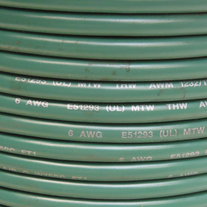 790' 6 AWG Gauge MTW THW AWM Stranded Green Copper Building Wire Cable 600V