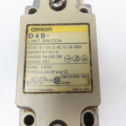 Omron D4B-2B71N Limit Switch Roller Plunger 400V