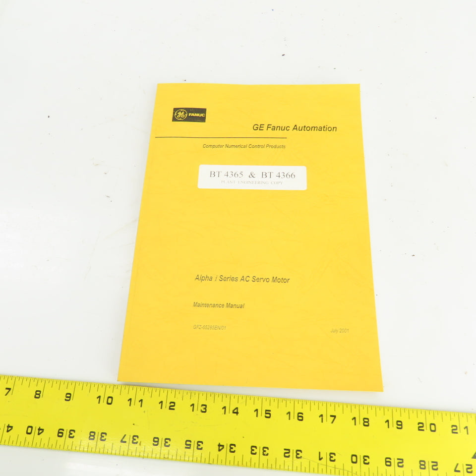 Fanuc GFZ-65285EN/01 Alpha I  Series AC Servo Motor Maintenance Manual