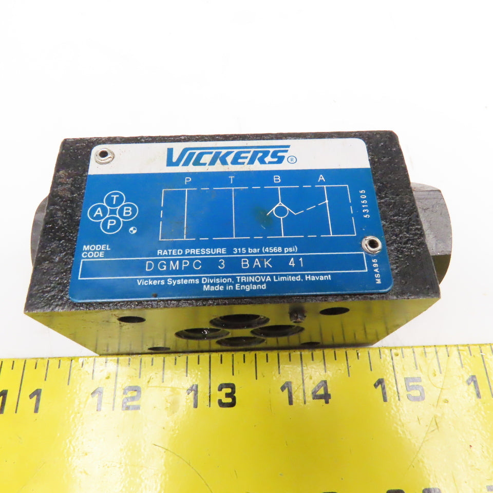 Vickers DGMPC-3-BAK-41 Pilot Operated Hydraulic Check Valve