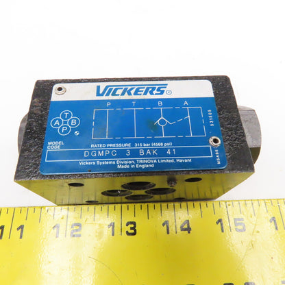 Vickers DGMPC-3-BAK-41 Pilot Operated Hydraulic Check Valve