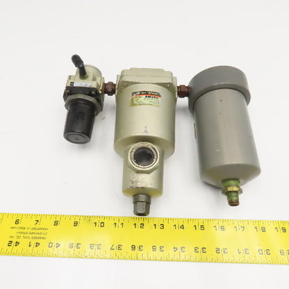 SMC AM350 3/8" NPT Compressed Air Two Stage Mist Separator Regulator Assembly