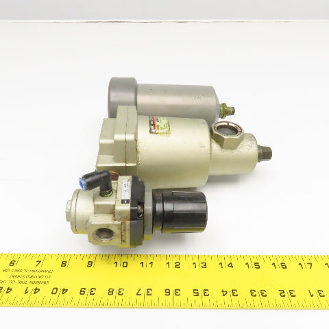 SMC AM350 3/8" NPT Compressed Air Two Stage Mist Separator Regulator Assembly