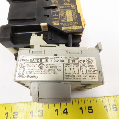 Allen Bradley 193-ED1DB 600V 7-1/2Hp Contactor 1.0-2.9A Trip 120V Coil