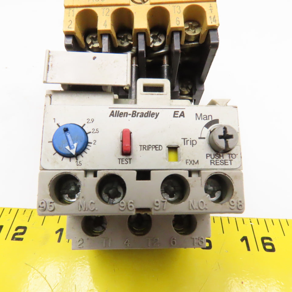 Allen Bradley 193-ED1DB 600V 7-1/2Hp Contactor 1.0-2.9A Trip 120V Coil