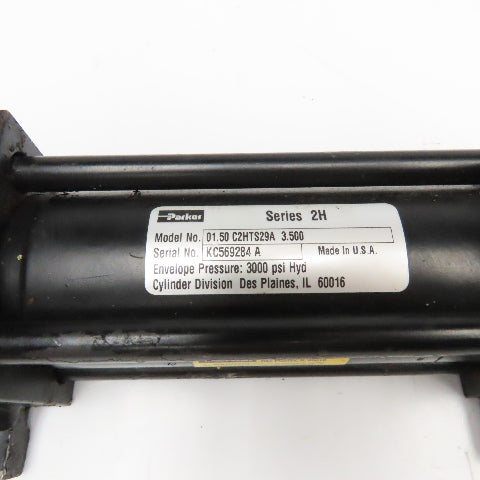 Parker C2HTS29A 3-1/2" Bore 1-1/2" Stroke Double Acting Hydraulic Cylinder