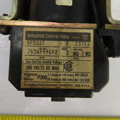 Westinghouse BFD22T Type BF Industrial Control Relay 240VDC Coil
