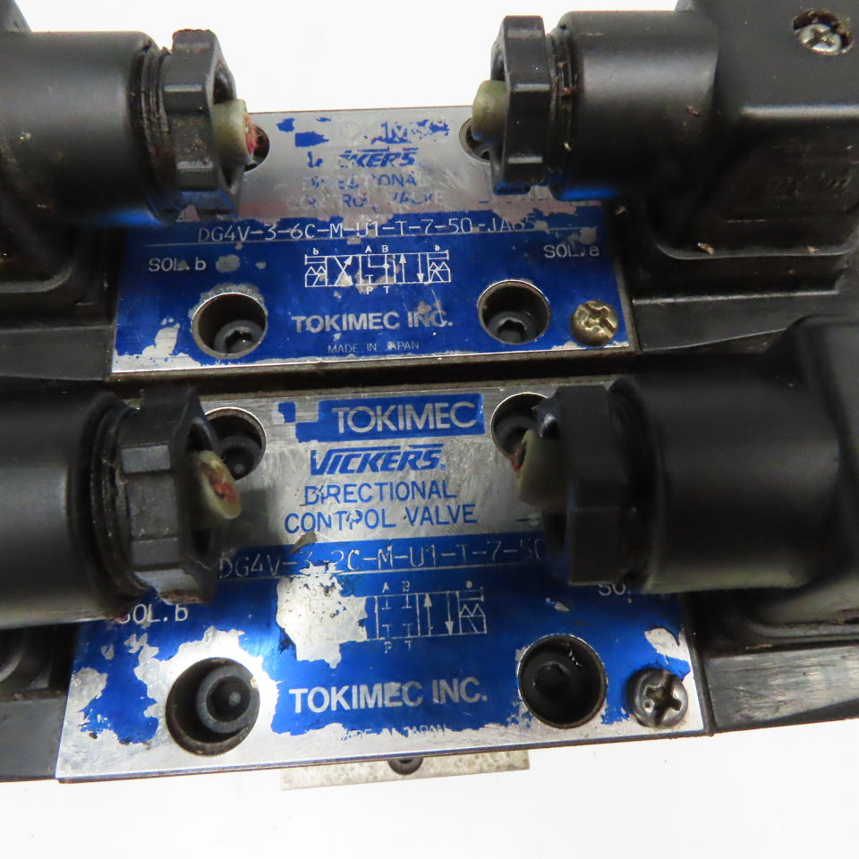 Vickers DG4V-3-C-M-U1-T-7-50 Hydraulic Stack Valve Regulator Check Manifold 110V