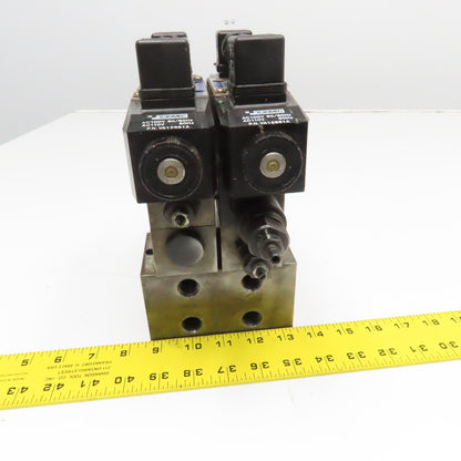 Vickers DG4V-3-C-M-U1-T-7-50 Hydraulic Stack Valve Regulator Check Manifold 110V