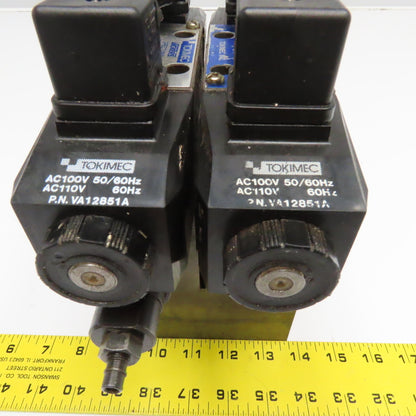 Vickers DG4V-3-C-M-U1-T-7-50 Hydraulic Stack Valve Regulator Check Manifold 110V