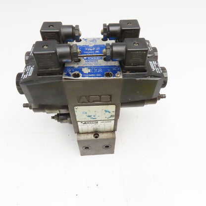 Vickers DG4V-3-C-M-U1-T-7-50 Hydraulic Stack Valve Regulator Check Manifold 110V
