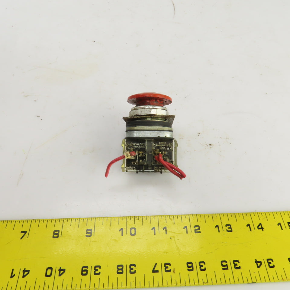 Allen Bradley 600V Mushroom Head Emergency Stop E-Stop Momentary Contact