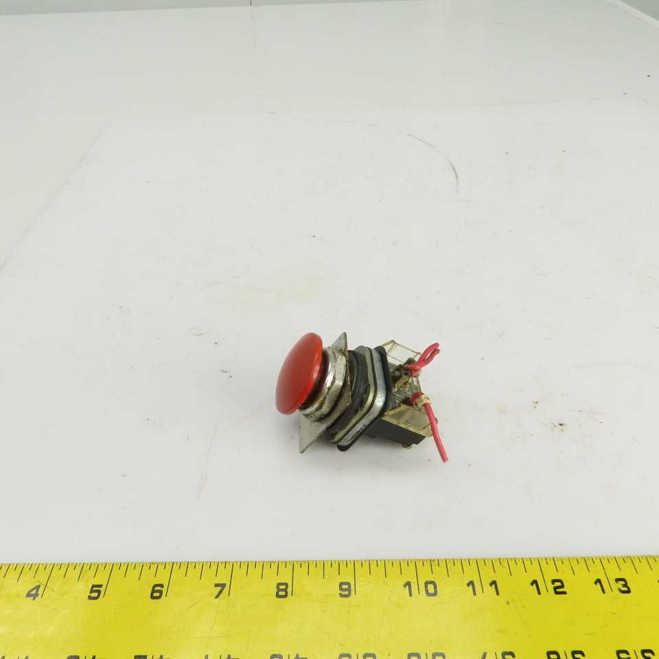 Allen Bradley 600V Mushroom Head Emergency Stop E-Stop Momentary Contact