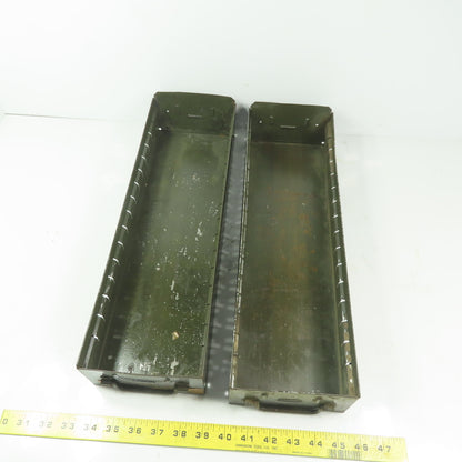 Industrial Metal Small Parts Cabinet Replacement Drawers 17L x 5-1/4W x3"H Lot/2