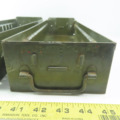 Industrial Metal Small Parts Cabinet Replacement Drawers 17L x 5-1/4W x3"H Lot/2