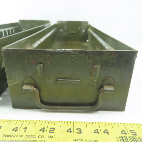 Industrial Metal Small Parts Cabinet Replacement Drawers 17L x 5-1/4W x3"H Lot/2