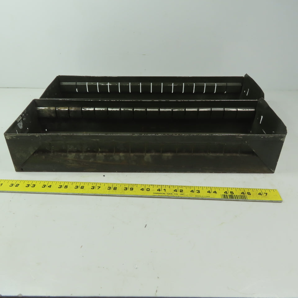 Industrial Metal Small Parts Cabinet Replacement Drawers 17L x 5-1/4W x3"H Lot/2