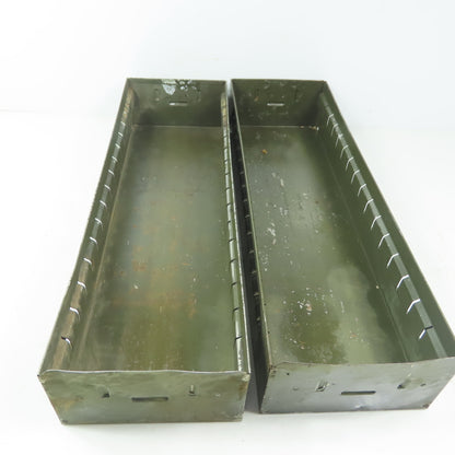 Industrial Metal Small Parts Cabinet Replacement Drawers 17L x 5-1/4W x3"H Lot/2