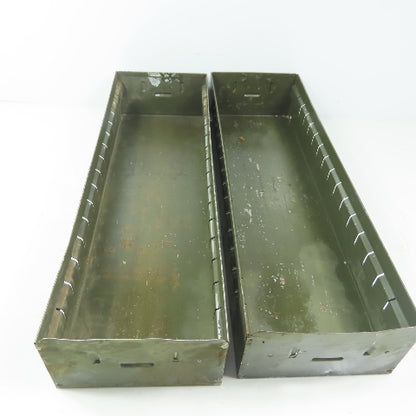 Industrial Metal Small Parts Cabinet Replacement Drawers 17L x 5-1/4W x3"H Lot/2
