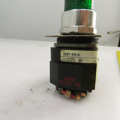 Allen Bradley 800T-PB16 120V Illuminated Green Push Button Switch