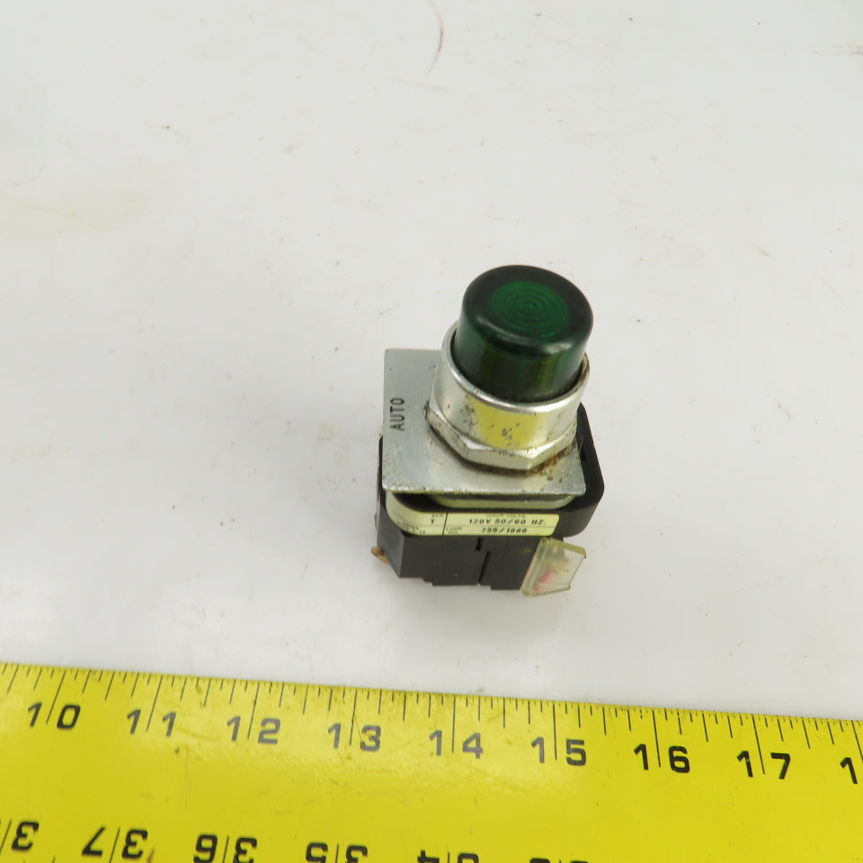 Allen Bradley 800T-PB16 120V Illuminated Green Push Button Switch