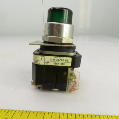 Allen Bradley 800T-PB16 120V Illuminated Green Push Button Switch