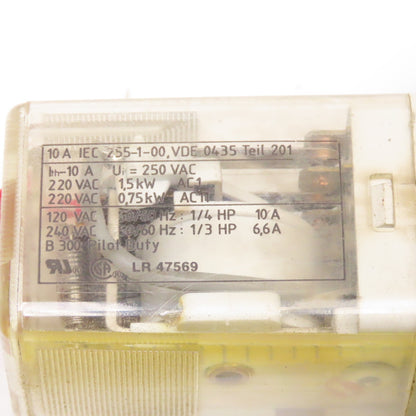Kuhnke UT3C-120VACN 120V Coil Socket Relay
