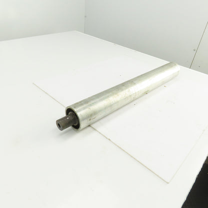 Heavy Duty 23-1/2" W Aluminum Conveyor Roller 26-1/2" OAL 3" OD 1-1/4" Axle