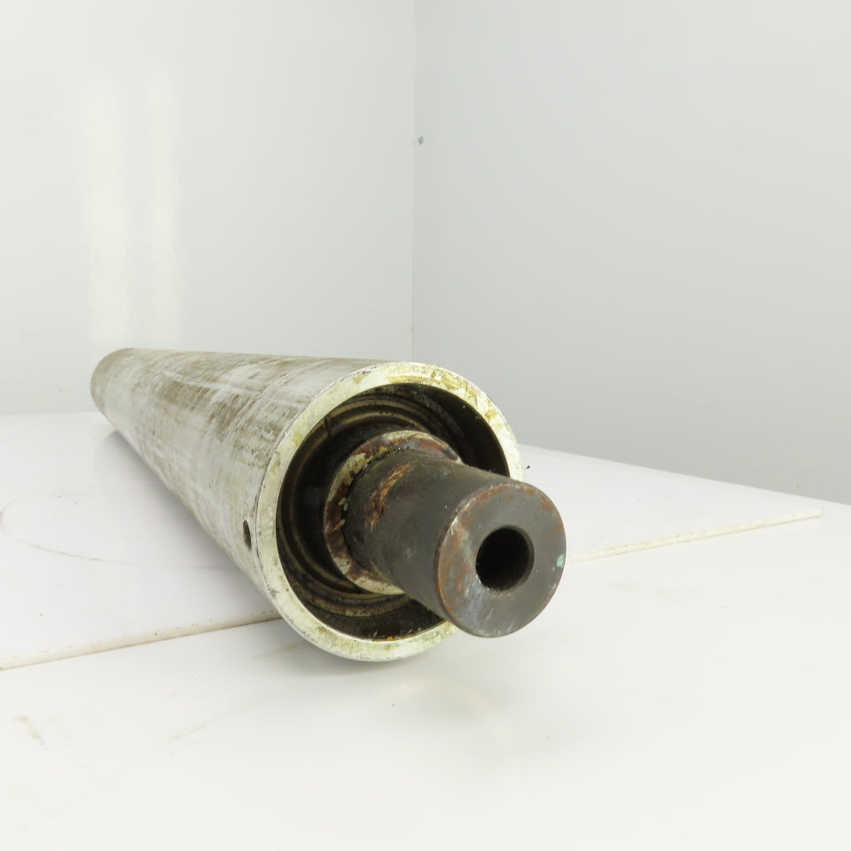 Heavy Duty 23-1/2" W Aluminum Conveyor Roller 26-1/2" OAL 3" OD 1-1/4" Axle