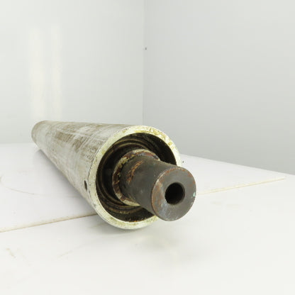 Heavy Duty 23-1/2" W Aluminum Conveyor Roller 26-1/2" OAL 3" OD 1-1/4" Axle
