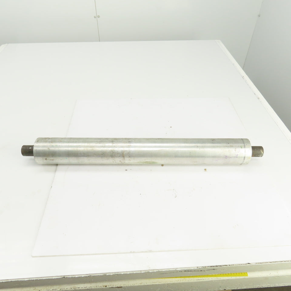 Heavy Duty 23-1/2" W Aluminum Conveyor Roller 26-1/2" OAL 3" OD 1-1/4" Axle