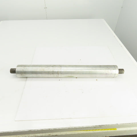 Heavy Duty 23-1/2" W Aluminum Conveyor Roller 26-1/2" OAL 3" OD 1-1/4" Axle