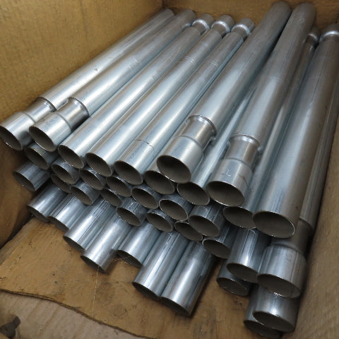 Unfinished Carbon Steel Conveyor Rollers 20" L x 1.9" OD W/Belt Groove Lot Of 37