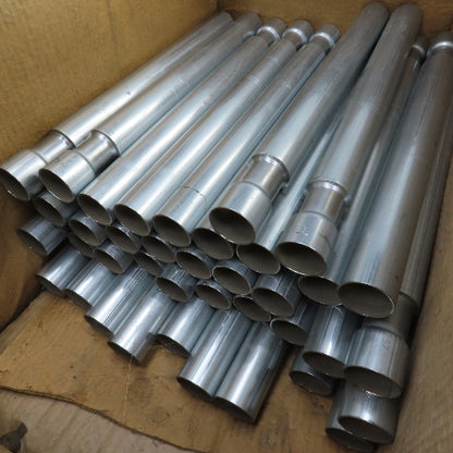Unfinished Carbon Steel Conveyor Rollers 20" L x 1.9" OD W/Belt Groove Lot Of 37