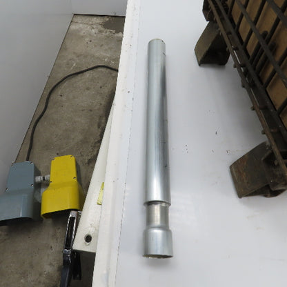 Unfinished Carbon Steel Conveyor Rollers 20" L x 1.9" OD W/Belt Groove Lot Of 37