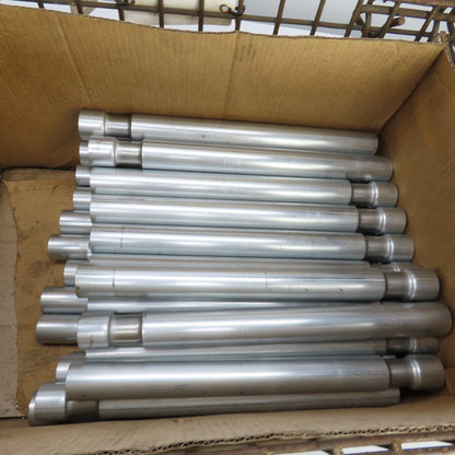 Unfinished Carbon Steel Conveyor Rollers 20" L x 1.9" OD W/Belt Groove Lot Of 37