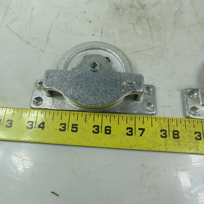 Galvanized Cast Iron Horizontal Mounted Pulleys for 3/16 Wire Rope Lot of 2