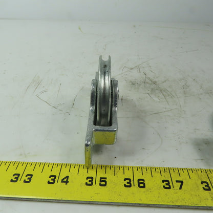 Galvanized Cast Iron Horizontal Mounted Pulleys for 3/16 Wire Rope Lot of 2