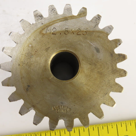 Ametric M2.5 x 23 23 Tooth Spur Gear 14mm Bore 10 Pitch 25mm W x 62.5mm OD