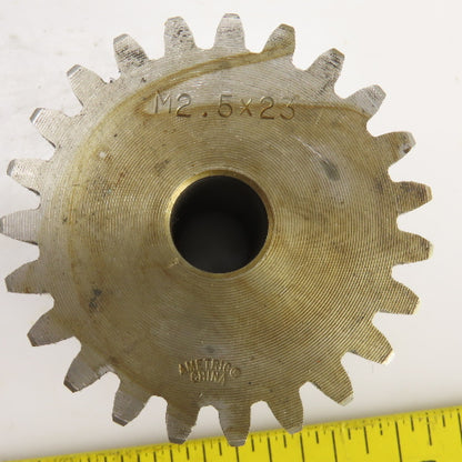 Ametric M2.5 x 23 23 Tooth Spur Gear 14mm Bore 10 Pitch 25mm W x 62.5mm OD