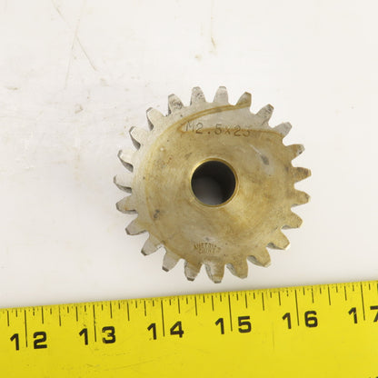 Ametric M2.5 x 23 23 Tooth Spur Gear 14mm Bore 10 Pitch 25mm W x 62.5mm OD