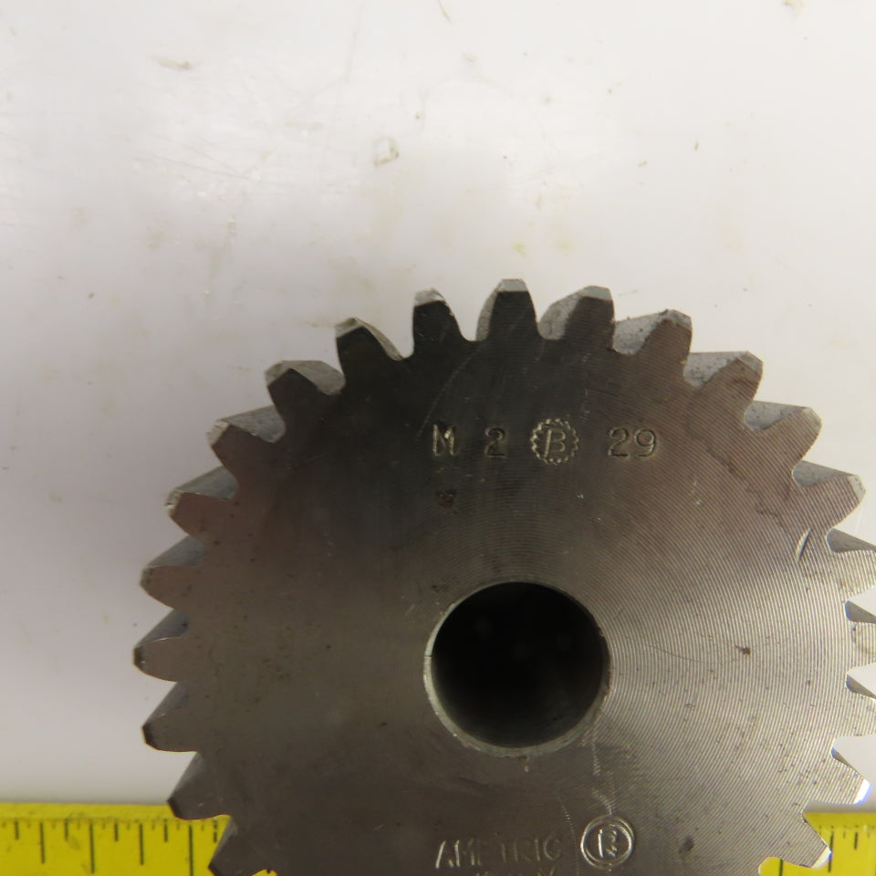 Ametric M2 x 29 29 Tooth Spur Gear 14mm Bore 20mm W x 61.5mm OD
