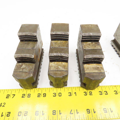 Lathe Scroll Chuck Step Hard Jaws 3-1/2" x 1-1/4" x 2-1/4"T Lot of 5