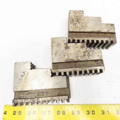 Lathe Scroll Chuck Step Hard Jaws 3-1/2" x 1-1/4" x 2-1/4"T Lot of 5
