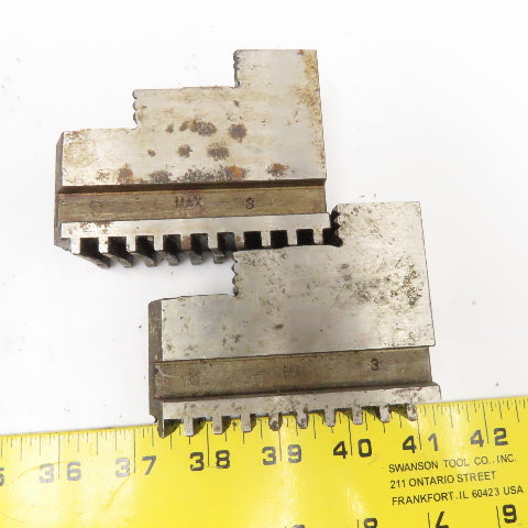 Lathe Scroll Chuck Step Hard Jaws 3-1/2" x 1-1/4" x 2-1/4"T Lot of 5