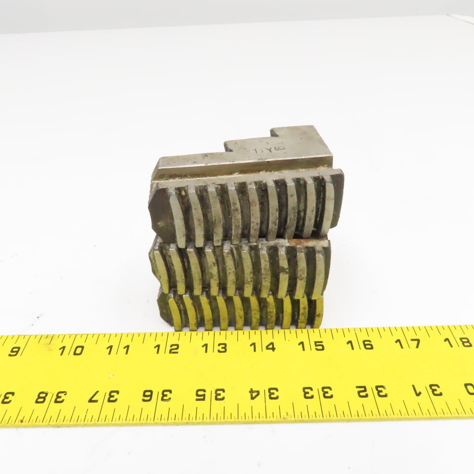3-1/2" x 1-1/4" x 2-1/2" Tall Lathe Scroll Chuck Step Hard Jaws Lot Of 3