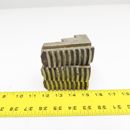 3-1/2" x 1-1/4" x 2-1/2" Tall Lathe Scroll Chuck Step Hard Jaws Lot Of 3